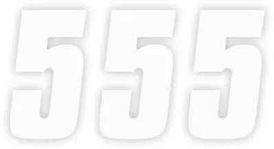 Factory Effex Number Stickers - White 5 (3 Pack)