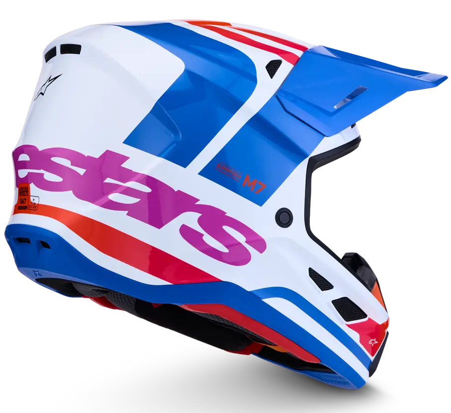 Alpinestars S-M7 Core Helmet White/Blue/Pink