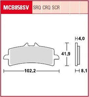 Trw Scr Series Sintrede Race Bremseklodser - Foran