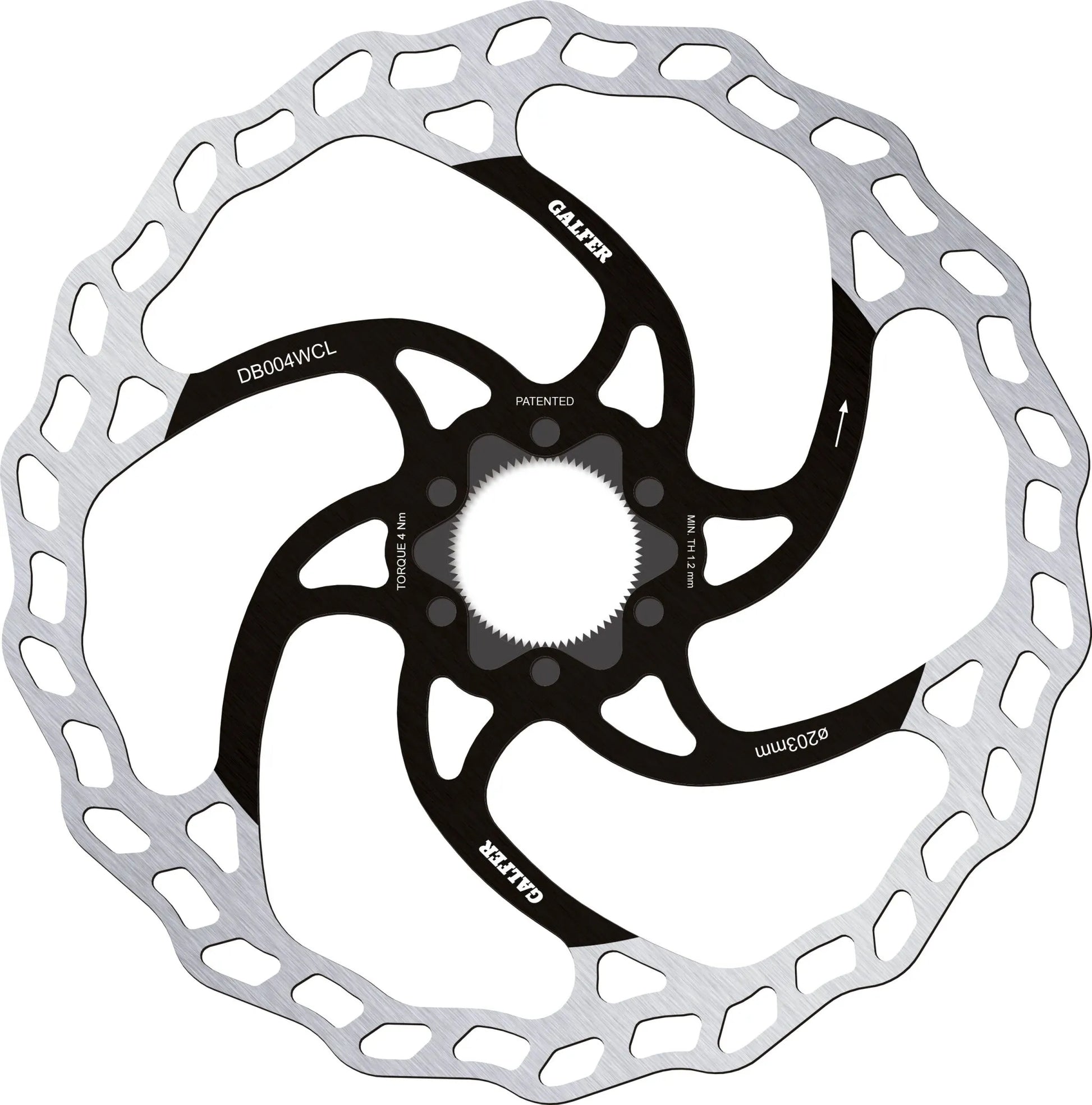 Galfer Wave Brake Rotor for Center-Lock 203mm