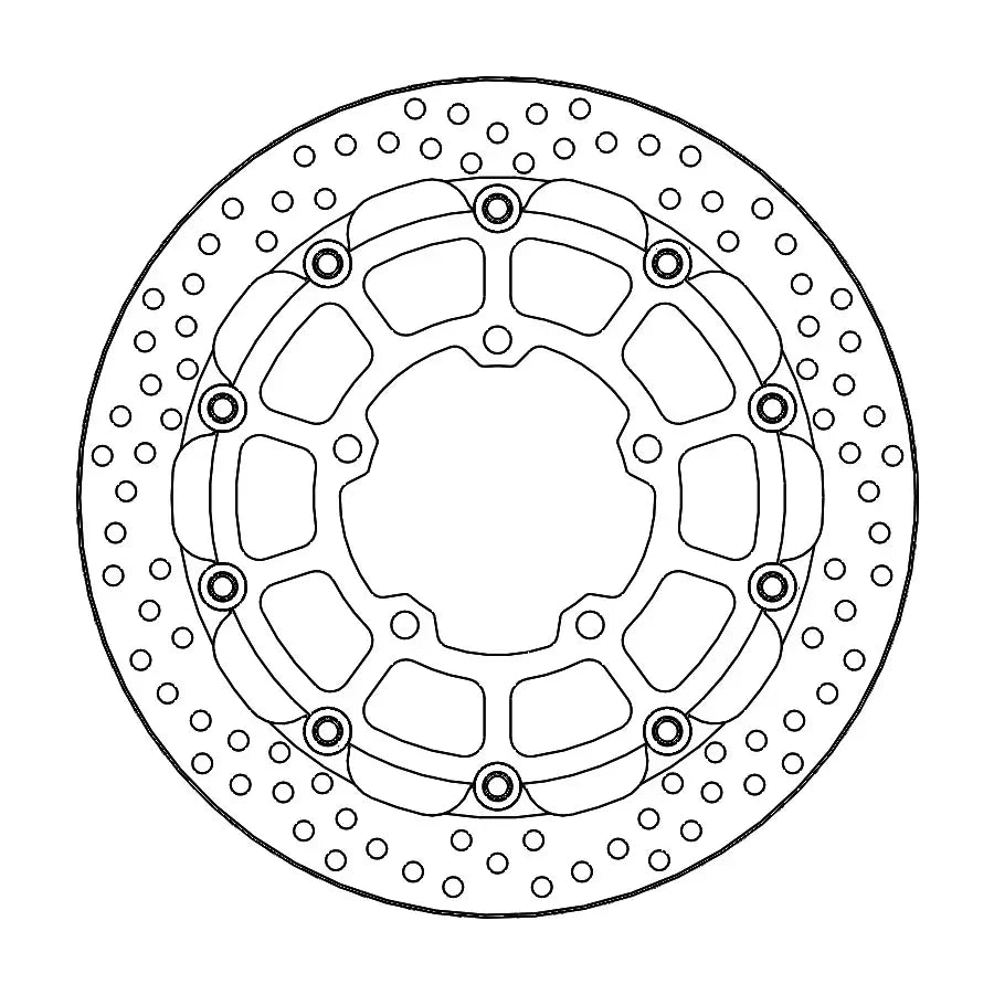 Moto-master Halo Series Flydende Rotor Til Motorcykel - Foran