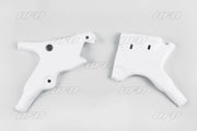 Ufo Frame Guards For Motorcycle Frames - White Plastic