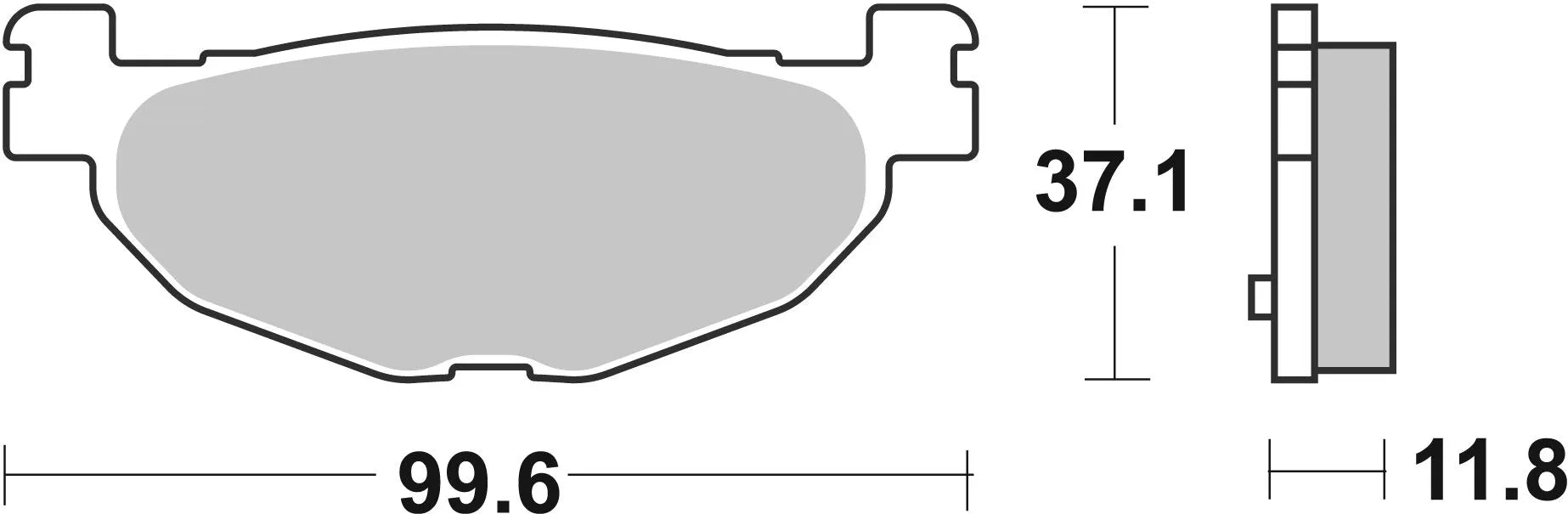Sbs Ms Scooter Maxi Sintered Brake Pads - Rear