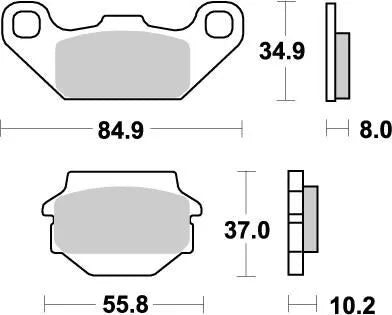 Moto-master Nitro Atv Bremseklodser Sintrede Metal - Foran