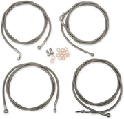 LA CHOPPERS Standard Stainless Braided Handlebar Cable Kit