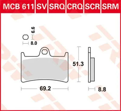 Trw Crq Serie Carbon Race Bremseklodser - Foran