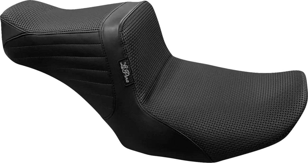 Le Pera Tailwhip Seat - Black Basketweave - For Harley Davidson