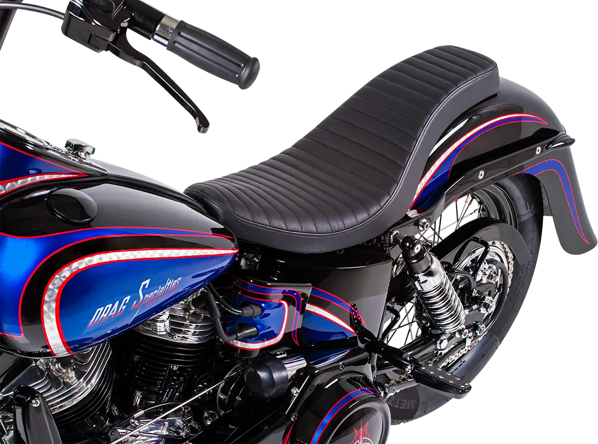 Drag Specialties Classic Stitch Motorcycle Seat - For Harley Davidson