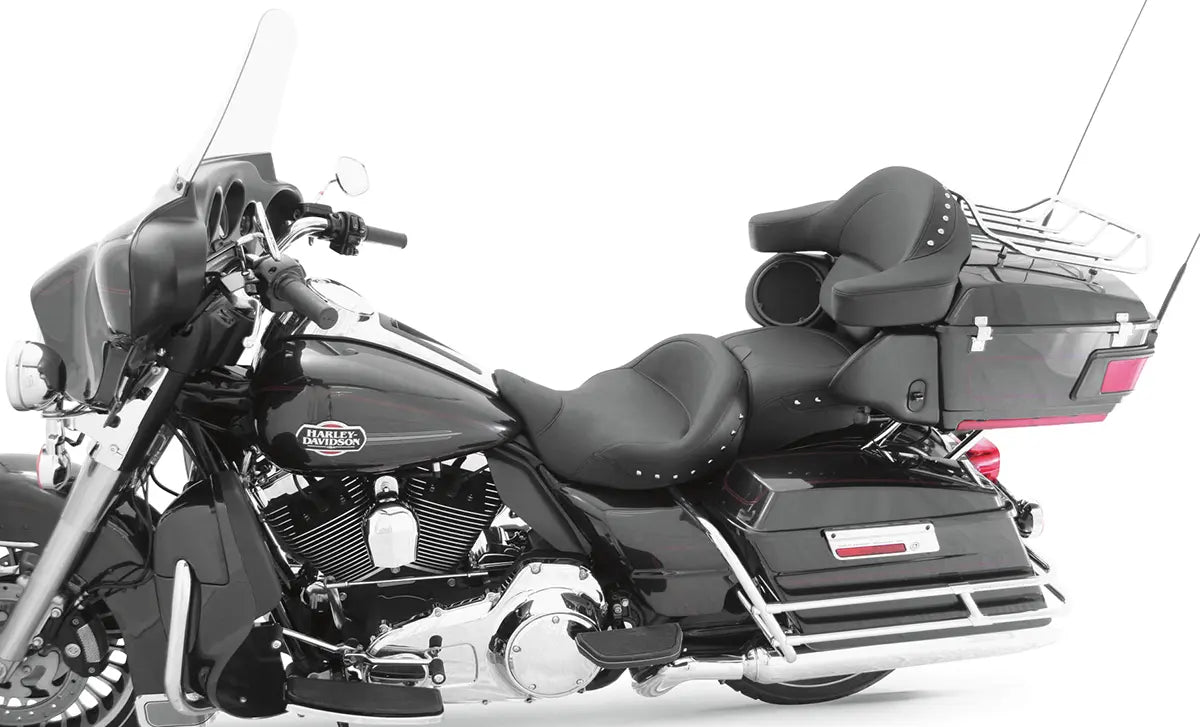 Mustang Super Touring 2-up Vinyl Seat - For Harley Davidson