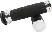 Slyfox Chrome Motorcycle Grips - 1" Handlebar