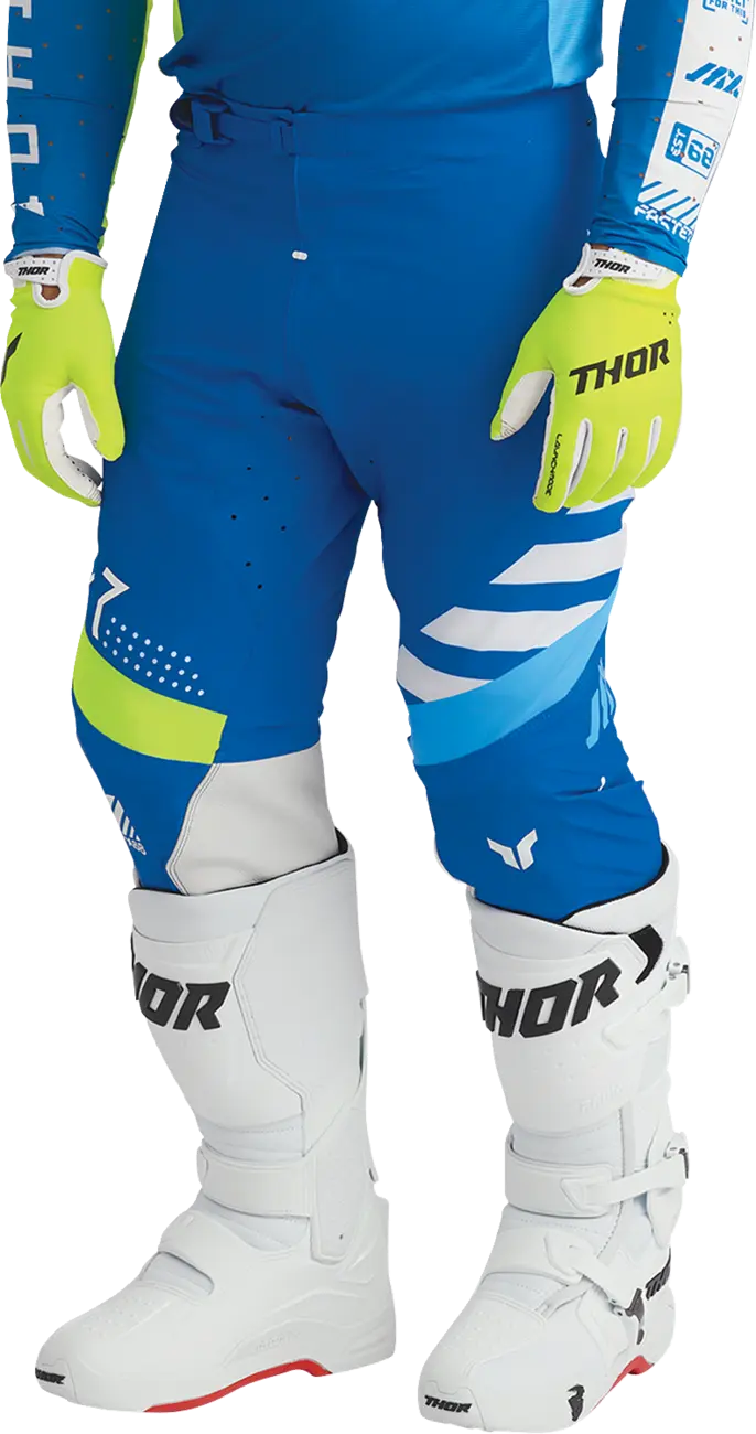 Thor Sportmode Synth Pants - Blue/White/Yellow