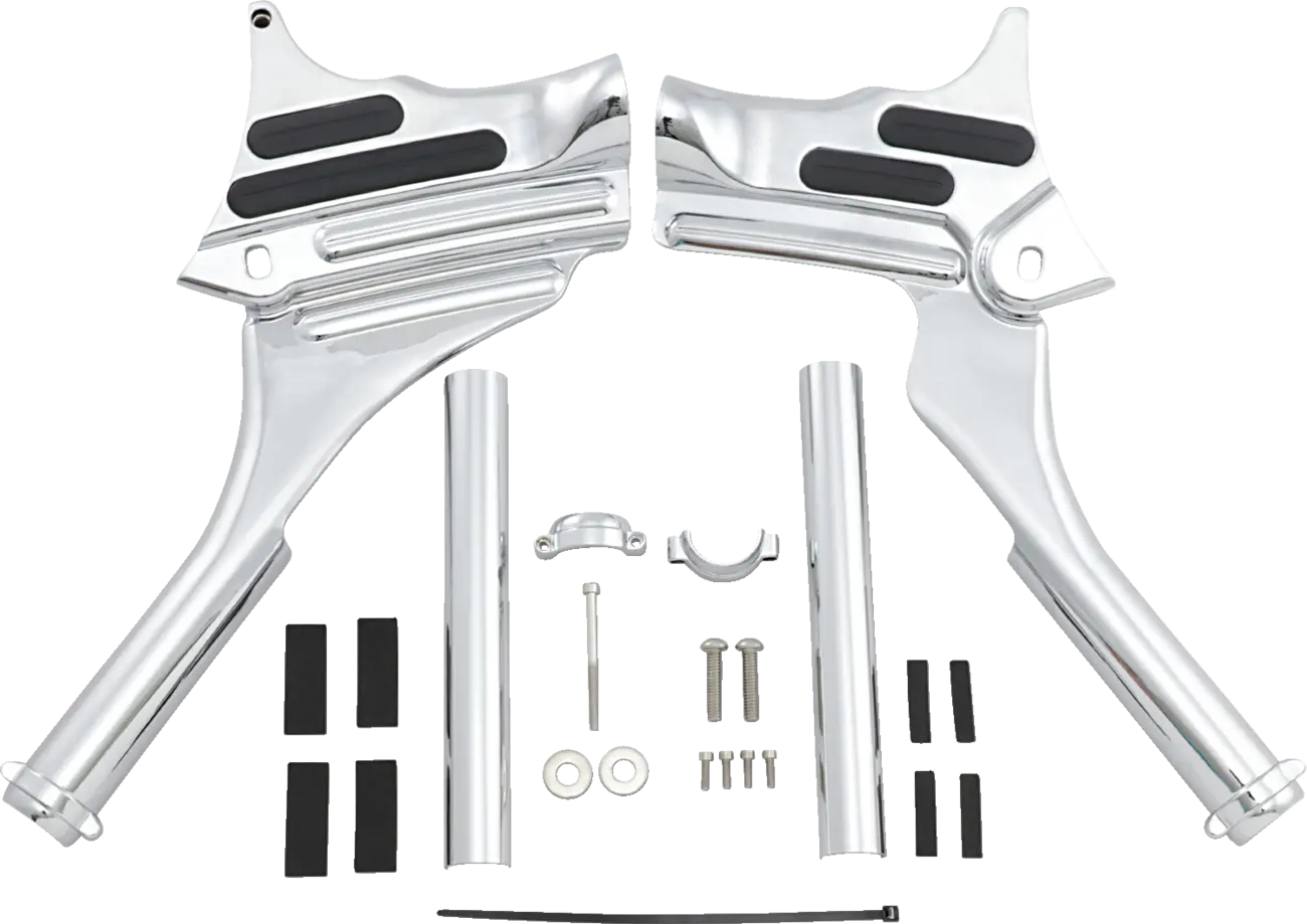 Kuryakyn Deluxe Neck Cover Kit Chrome Frame