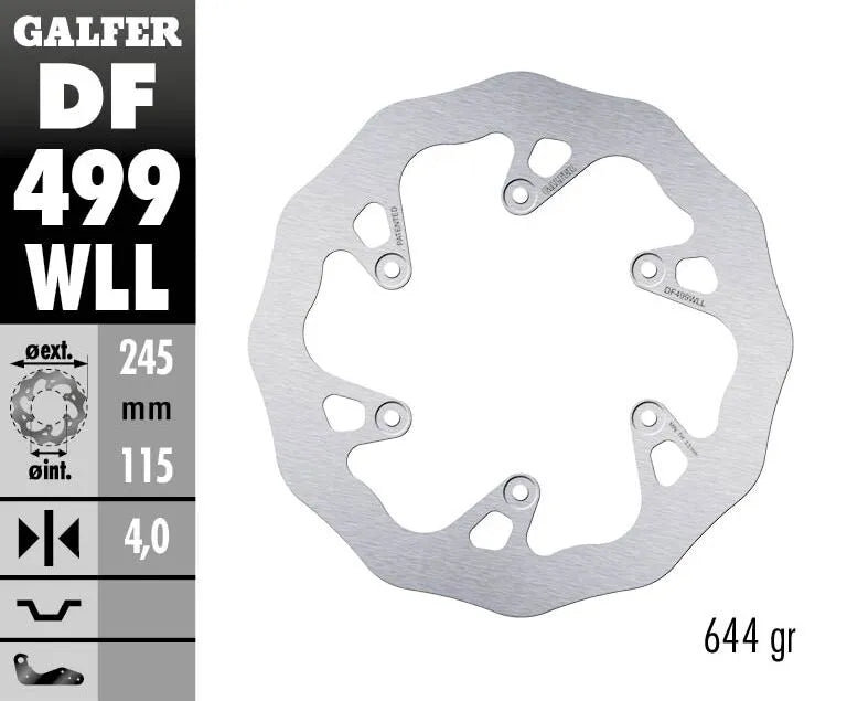 Galfer Wave Bremse Rotor - Højtydende Udskiftning - Bag