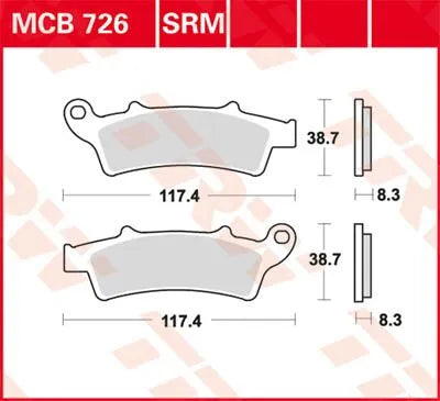 Trw Srm Series Sintered Scooter Brake Pads - Front