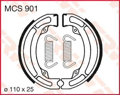 Trw Mcs901 Brake Shoe Set With Organic Base - Front & Rear