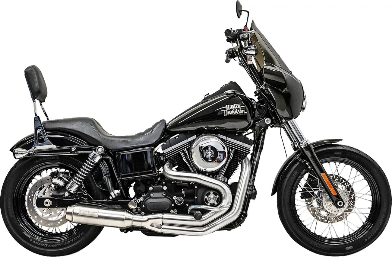 Bassani Xhaust 2-i-1 Super Bike Udstødning til Dyna '91-'17