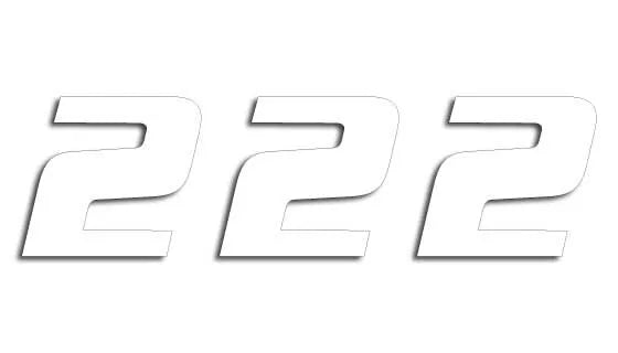 Blackbird Racing One Series Numbers - White Number Plate Graphics