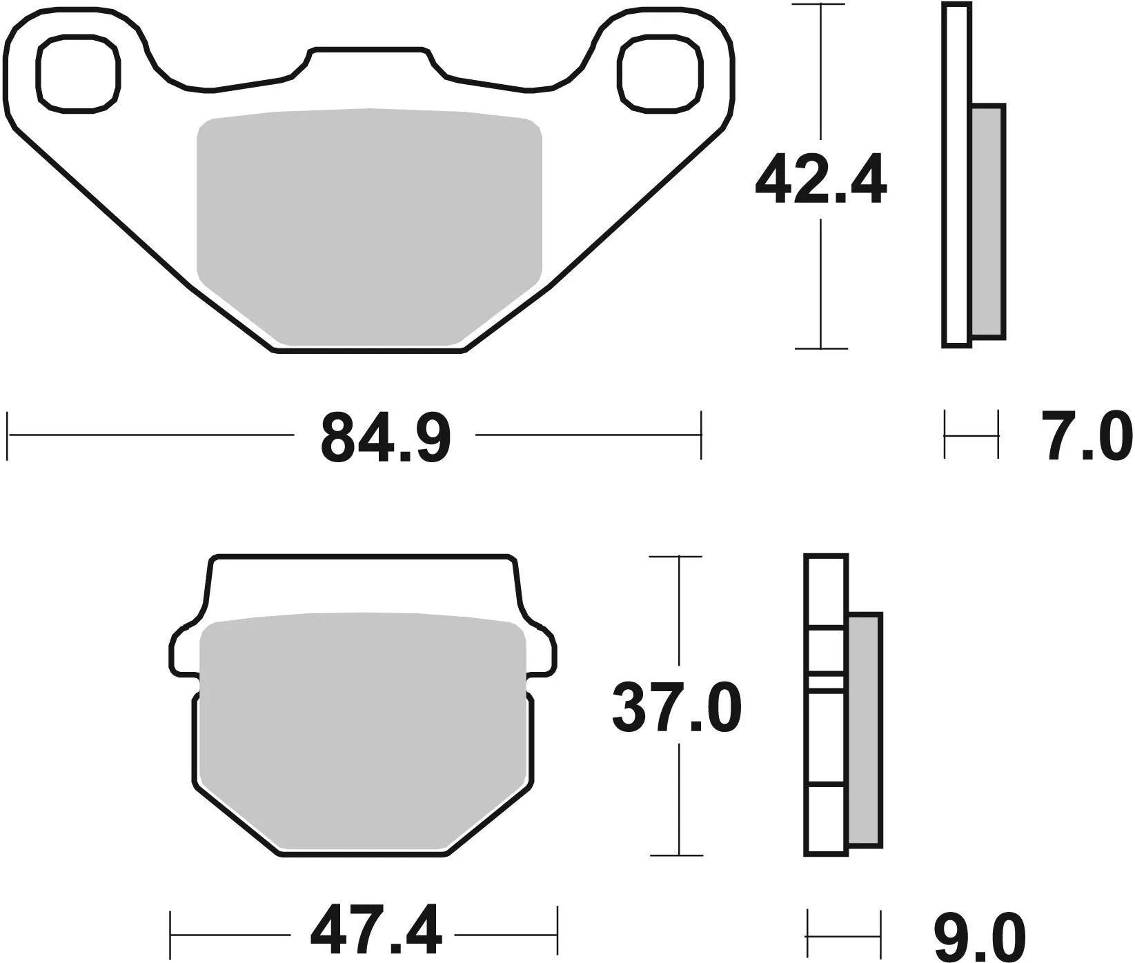 SBS MS Scooter Maxi Sintrede Bremseklodser - For & Bag