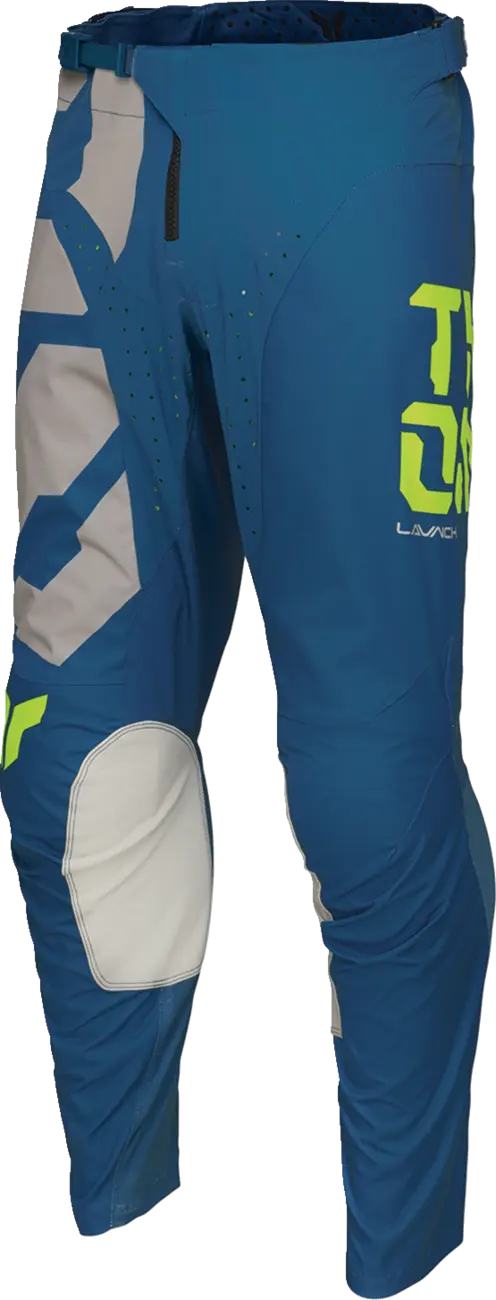 Thor Youth Launchmode Forge Pants - Blue, Light Gray, Fluorescent Yellow