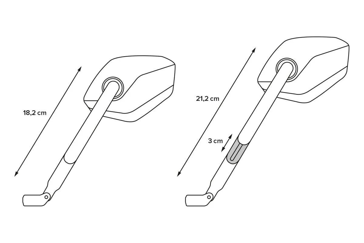 Sw-motech Sport Mirror Set Long Arm