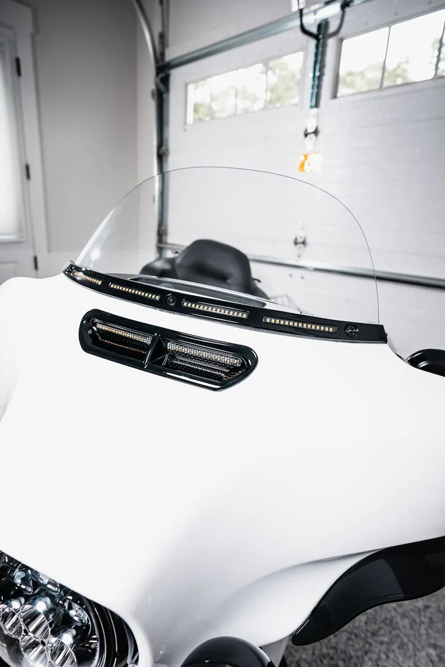 Custom Dynamics Genesis 4 Led Batwing Windshield Trim