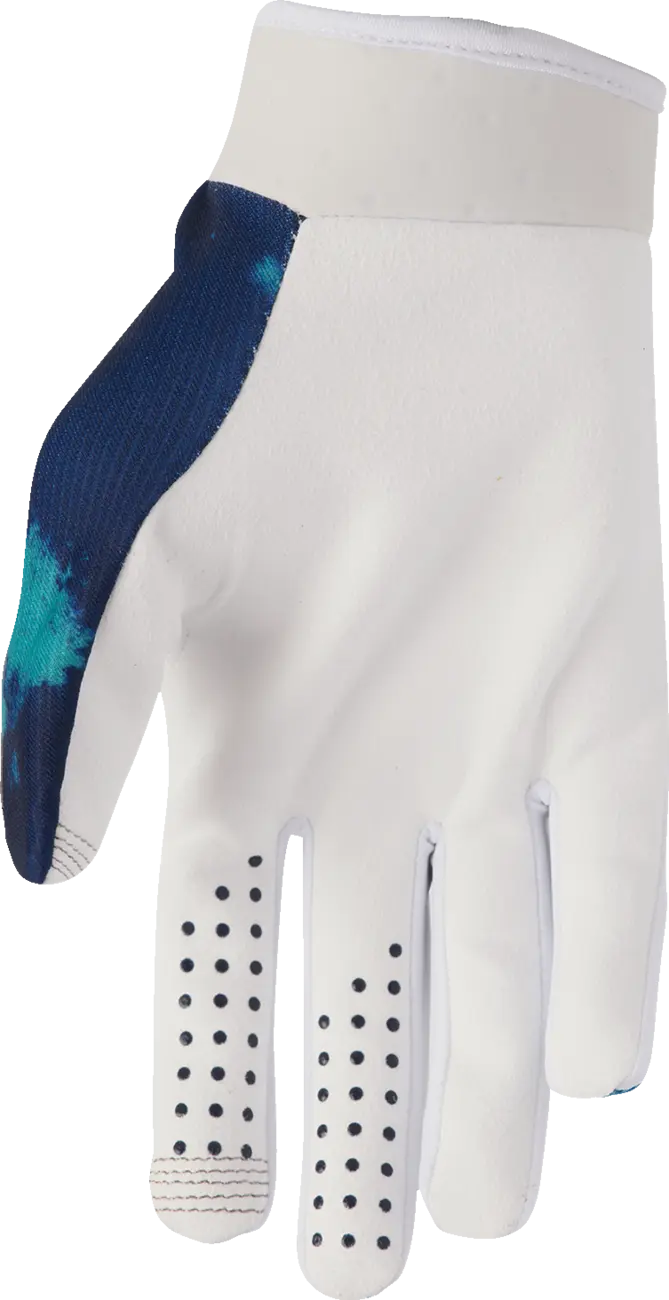 Thor Launchmode Bleach Mx Gloves - Aqua/White/Dark Blue
