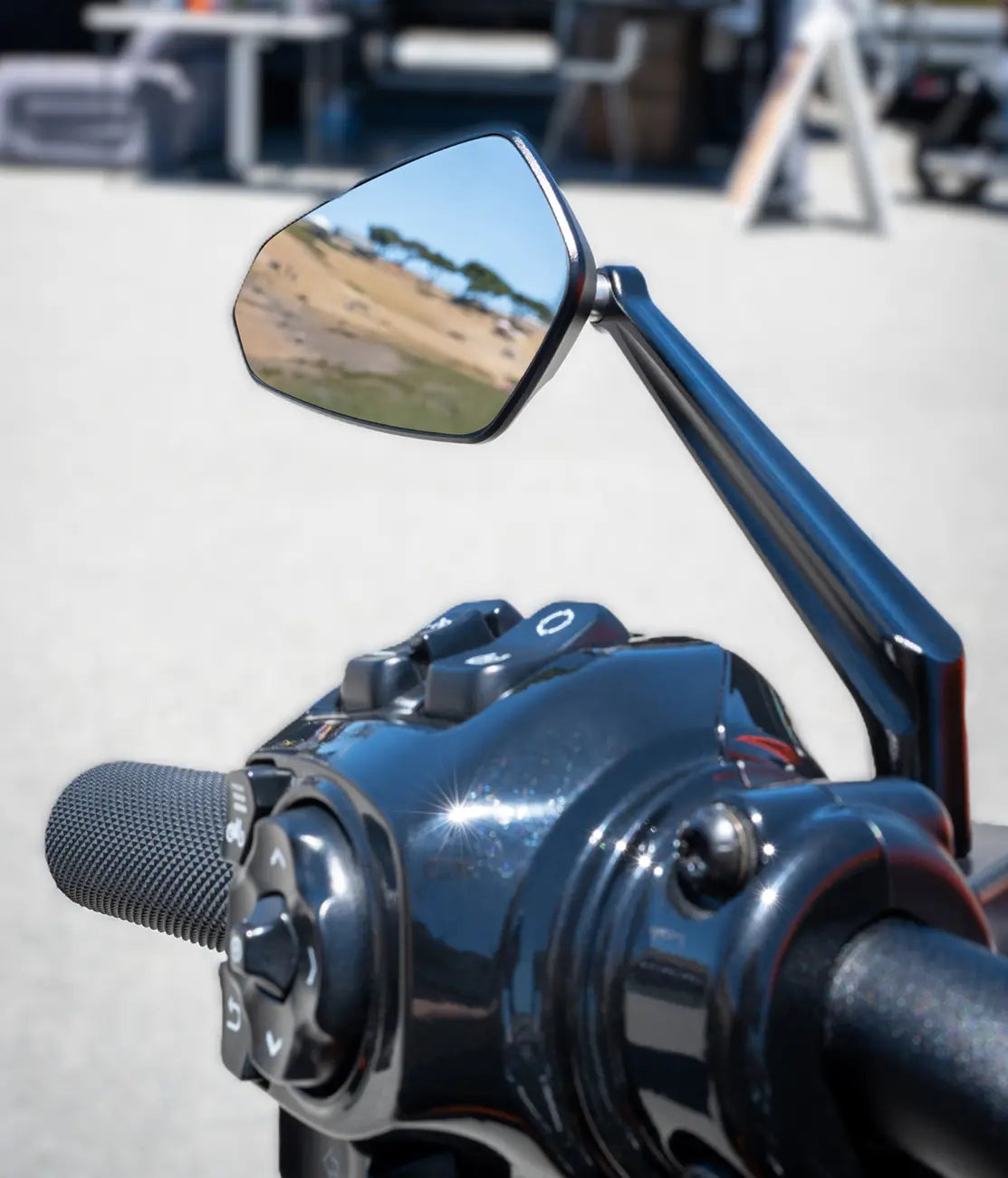 Kodlin USA Ascent Pro Mirror Left Matte Black for Harley-Davidson