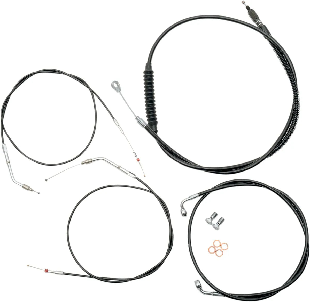 LA CHOPPERS Standard Handlebar Cable/Brake Line Kit for 12"-14"