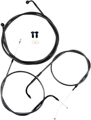 LA Choppers Midnight Braided Cable/Brake Kit for 12-14" Ape