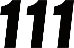 Factory Effex Number Stickers 7" Black (3 Pack)