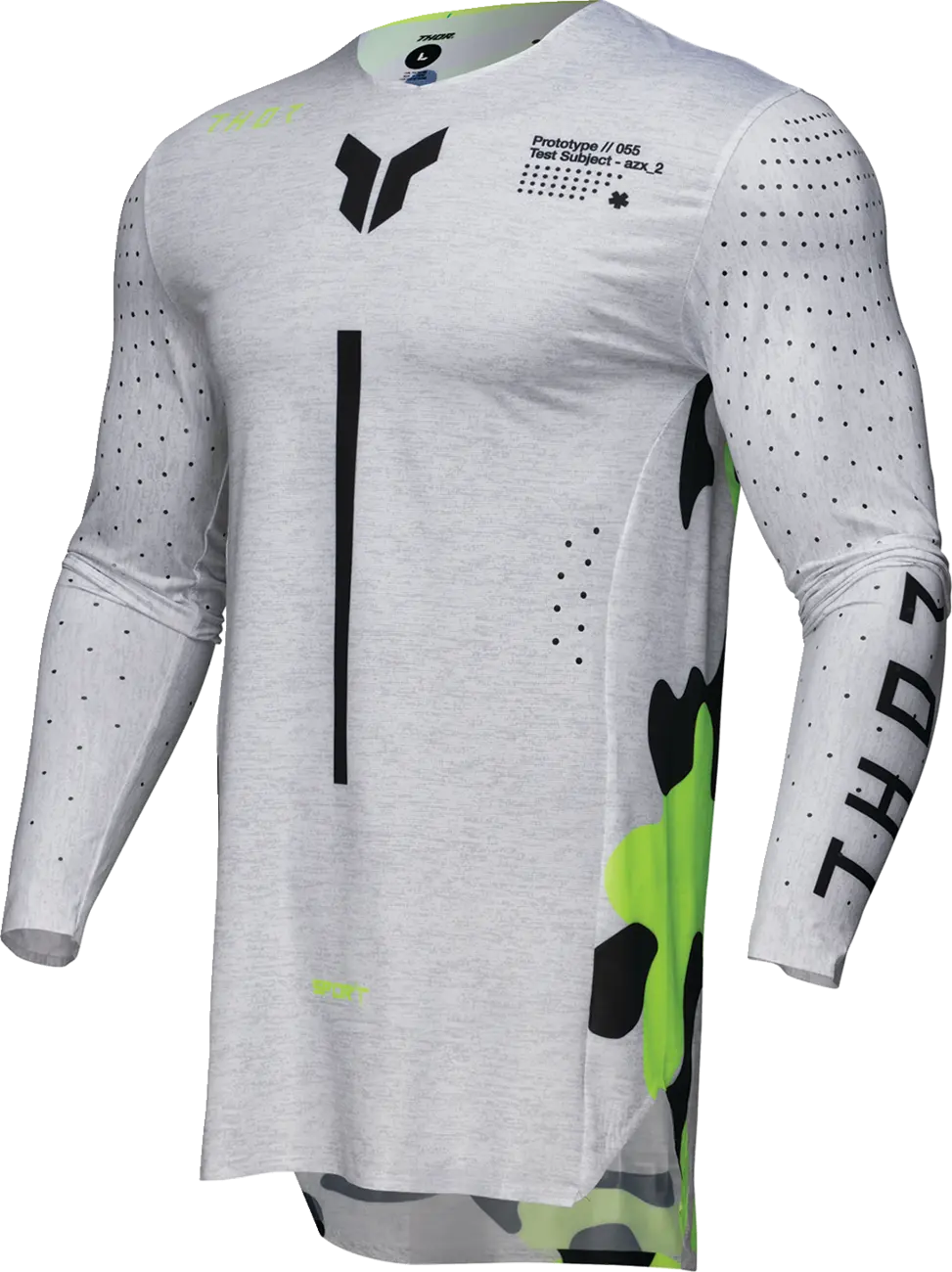 Thor Sportmode Riot Jersey - Black, Fluorescent Yellow, Light Gray, White