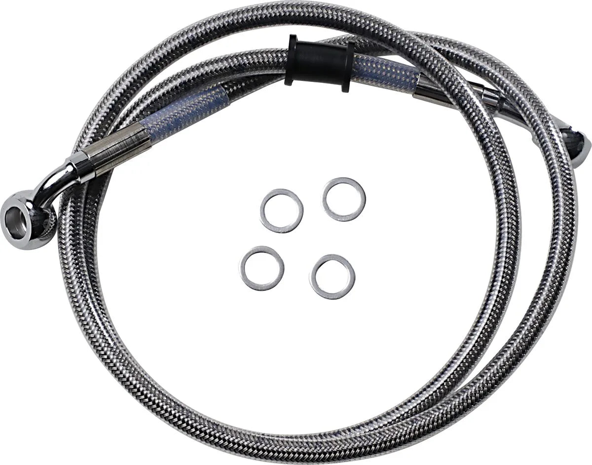 Drag Specialties Rustfri Stål Bremse Slange Kit 40.25"