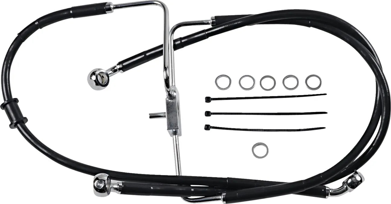 Drag Specialties Forlænget Bremse Slange 33" Rustfrit Stål Foran