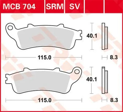 Trw Sv Series Sintered Brake Pads (Front) - Front