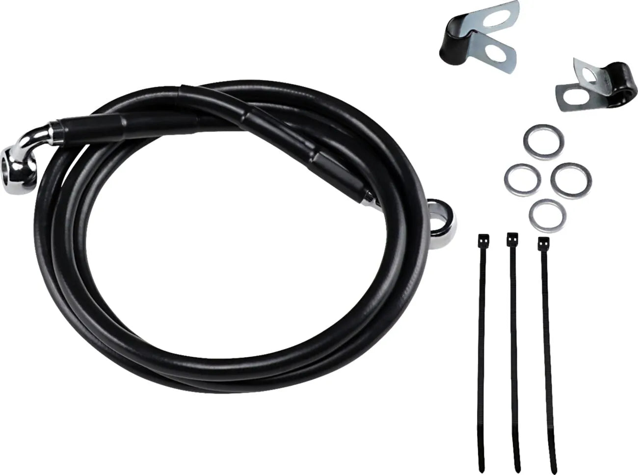 Drag Specialties Udvidet bremseslange kit 49.25" Sort