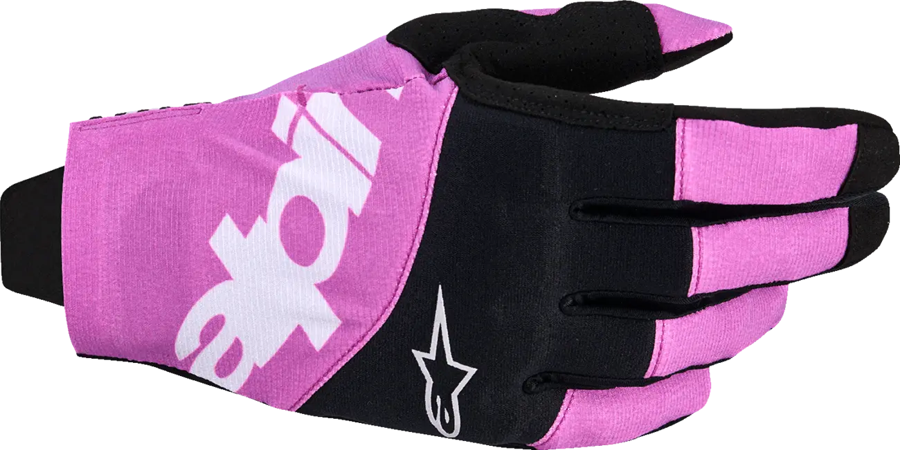 Alpinestars Techstar Gloves For Racing - Black/Purple/Light Gray