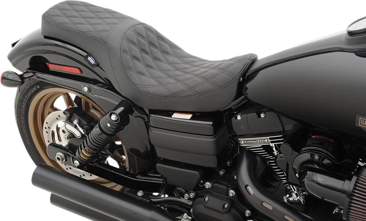 Drag Specialties Predator 2-up Seat - For Harley Davidson