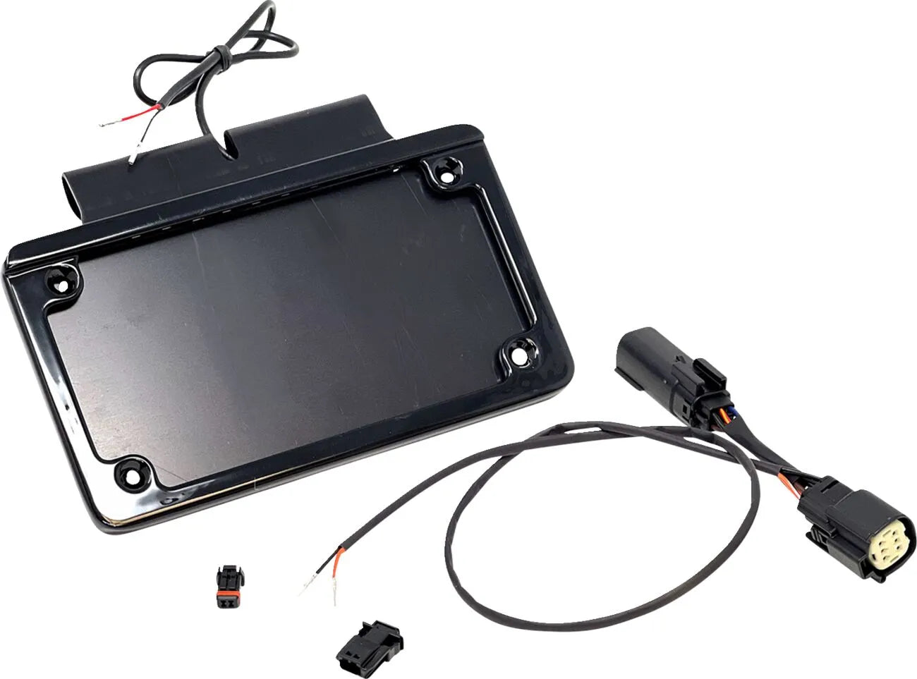 Namz License Plate Frame With White Led For Harley-davidson