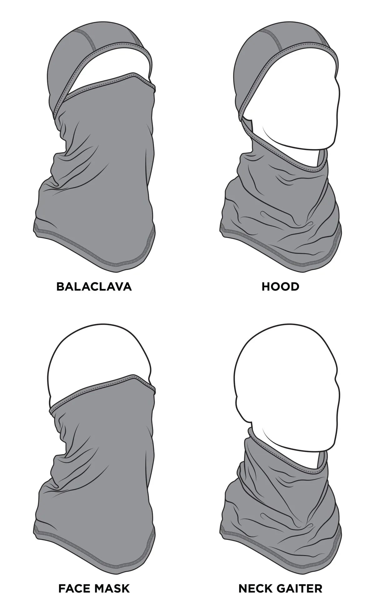 Zan Headgear SportFlex Convertible Balaclava Skull Graphic