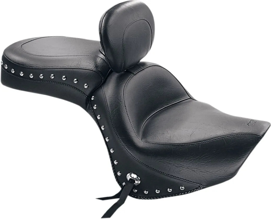 2-Up Mustang Wide Touring Seat With Backrest - For KAWASAKI