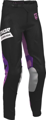 Thor Women's Launchmode Bleach Motocross Pants - Black/Purple/White