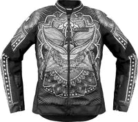Icon Women's Overlord3 Noble™ Motorcycle Jacket - Black/Gray/White