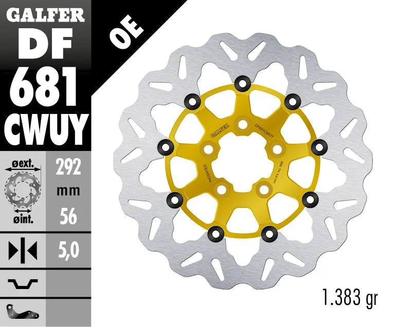 Galfer Brake Rotors For Motorcycles - High-carbon Steel - Rear