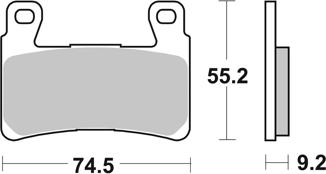 Sbs Ds Racing Dual Sintered Brake Pads Set - Front