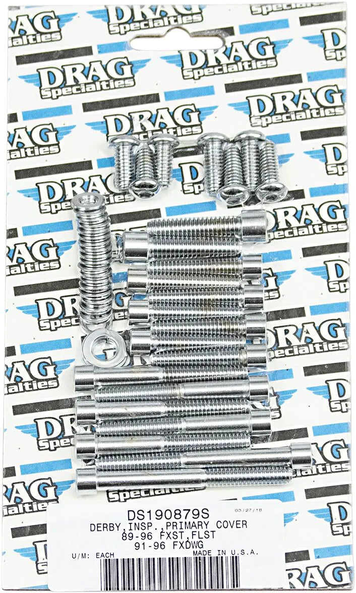 Drag Specialties Smooth Primary Bolt Set for Harley Davidson