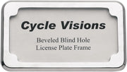 Cycle Visions Beveled License Plate Frame For 4" X 7" Plates