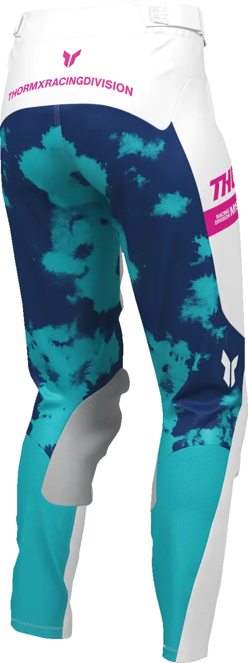Thor Women's Launchmode Bleach Motocross Pants - Pink/White/Aqua