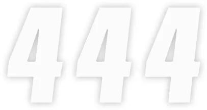 Factory Effex Number Stickers - White "4" (3-pack)
