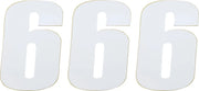 Moose Offroad Vinyl Race Numbers 4-1/2" White