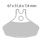 Moto-master Nitro Atv Bremseklodser Sintrede Metal - Foran
